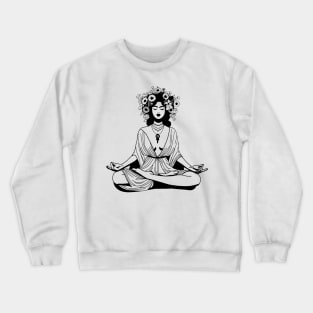 Meditating girl Crewneck Sweatshirt